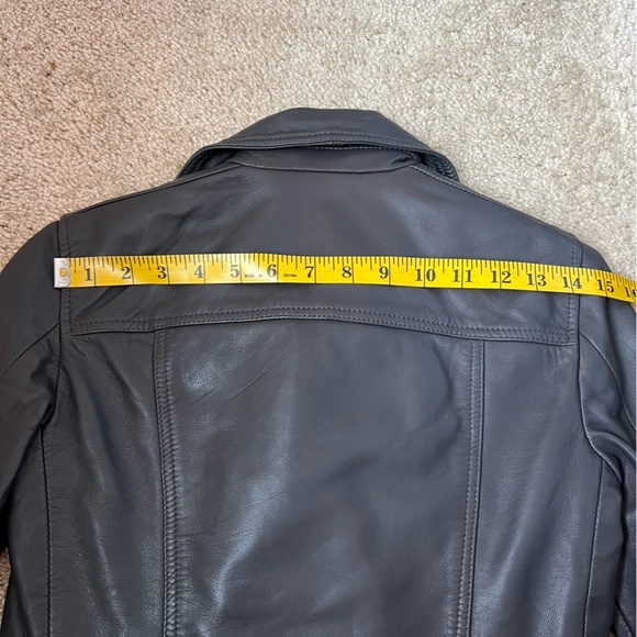 AllSaints Dalby biker jacket anthracite grey US 0/UK4 new with tags - Picture 8 of 11